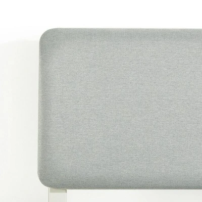 Kera Metal Platform Bed With Angled Upholstered Headboard - Mellow 5 Kera Metal Platform Bed With Angled Upholstered Headboard - Mellow - Image 5