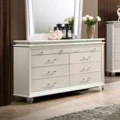 2pc Granite Nightstand And Dresser Set Pearl White - HOMES: Inside + Out -DreamNest Store GUEST 819b43be 4bc7 43e1 9839 b21b06d49222