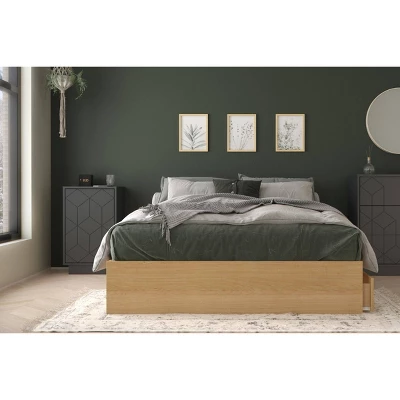 2pc Ballet Bedroom Set Natural Maple/Charcoal Gray - Nexera 3 2pc Ballet Bedroom Set Natural Maple/Charcoal Gray - Nexera - Image 3