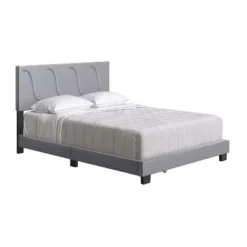 Boyd Sleep Brussels Faux Leather Platform Bed Frame And Headboard