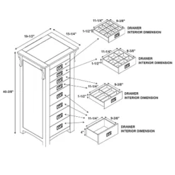 Delia Jewelry Armoire Brown - Powell Company -DreamNest Store GUEST 83671e5f f20a 4898 93ee 3b153b1c74be