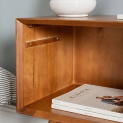 Greenberg 1 Drawer Mid-Century Modern Solid Wood Nightstand - Saracina Home -DreamNest Store GUEST 8370d494 c713 46fd 8465 5b40ee23cbca