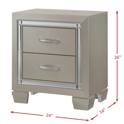 Glamour Youth Nightstand Champagne - Picket House Furnishings 6 Glamour Youth Nightstand Champagne - Picket House Furnishings - Image 6
