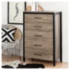 Munich Vertical Dresser Weathered Oak - South Shore