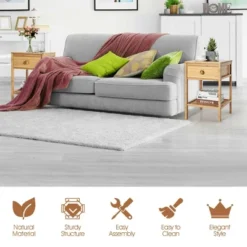 Costway Bamboo Nightstand Natural Side End Table W/Drawer For Living Room Bedroom 11 Costway Bamboo Nightstand Natural Side End Table W/Drawer For Living Room Bedroom -DreamNest Store GUEST 84410301 f37f 43b3 bcb8 e0cfb438d29c