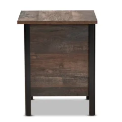 Vaughan Two-Tone Rustic Finished Wood Nightstand Walnut - Baxton Studio -DreamNest Store GUEST 84ab244b fcd3 4c64 8640 51daf047d940
