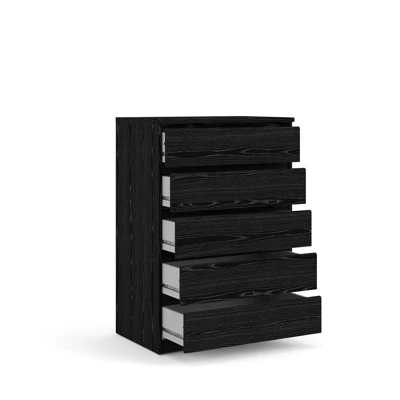 Wood Scottsdale 5 Drawer Chest In Black Woodgrain-Tvilum 8 Wood Scottsdale 5 Drawer Chest In Black Woodgrain-Tvilum - Image 8