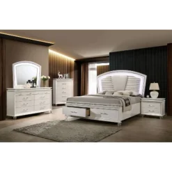 3pc California King Granite Bedroom Set With Nightstand And Chest Pearl White - HOMES: Inside + Out -DreamNest Store GUEST 84bdeef4 e556 49b1 8fa5 b6227fdbc6fe