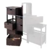 36.81" Omaha Storage Rack With Baskets Black - Winsome