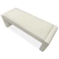 Kaia 47" Faux Shearling Look Waterfall Upholstered Bench-The Pop Maison -DreamNest Store GUEST 85a5a535 f9c6 4231 8544 b837b160d096