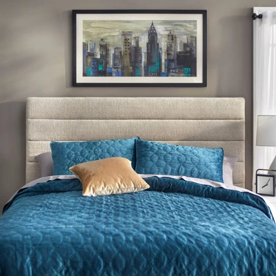 Queen Raquel Channel Upholstered Headboard - Lifestorey 1 Queen Raquel Channel Upholstered Headboard - Lifestorey