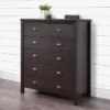 Boston 5 Drawer Dresser Black - CorLiving