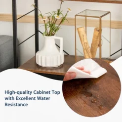 Costway 2 Drawer Dresser W/Shelf Storage Tower Nightstand End Table Chest Black -DreamNest Store GUEST 86f27977 a282 4240 8e9d 190c10b7d24b