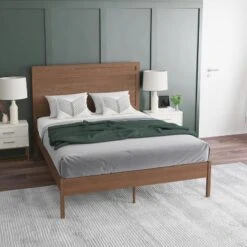 Emma And Oliver Classic Wooden Platform Bed With Headboard -DreamNest Store GUEST 8737038f 01d4 4c14 aea3 2fc7ca6265d9