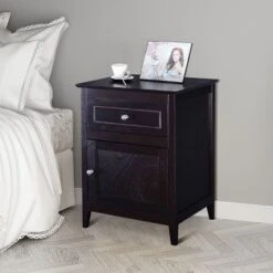 Costway End Table Nightstand Living Room Furniture Espresso Beechwood 16 Costway End Table Nightstand Living Room Furniture Espresso Beechwood -DreamNest Store GUEST 8782aada 882b 4535 953b eddefee07ce2