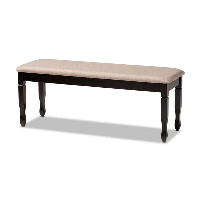 Corey Fabric Upholstered And Wood Dining Bench - Baxton Studio 6 Corey Fabric Upholstered And Wood Dining Bench - Baxton Studio - Image 6