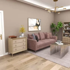 Wood And Metal Mirror Chest Silver/Gray - Olivia & May -DreamNest Store GUEST 880b7033 4dbd 4148 b81d 4beaf4c62758