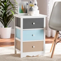 Kalila Wood 3 Drawer Nightstand White - Baxton Studio 14 Kalila Wood 3 Drawer Nightstand White - Baxton Studio -DreamNest Store GUEST 881d7d35 7f72 4d53 b48e eee5cacece07