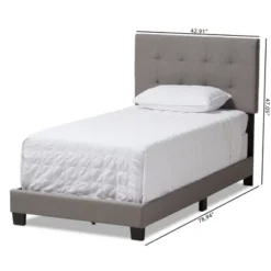 Twin Brookfield Modern And Contemporary Fabric Upholstered Bed - Baxton Studio -DreamNest Store GUEST 885f71eb c58b 4638 a9dd 4b7b26024e6e