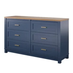 Henry 6 Drawer Walnut Top Wide Dresser Navy - Room & Joy -DreamNest Store GUEST 8a27a0ac 8d32 44a2 946b 55840ff81971