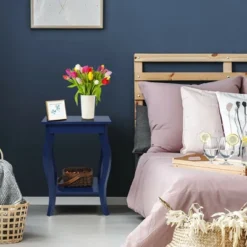Costway Set Of 2 NightStands Side Table End Table Accent Table W/ Shelf Indigo -DreamNest Store GUEST 8abc7232 b88d 4c15 94f2 2f87cbad26da