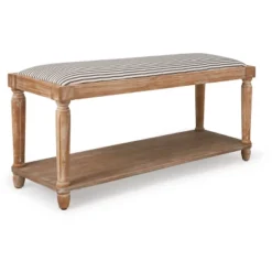 Graydon Upholstered Bench Distressed Natural - Finch