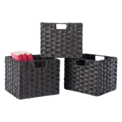 4pc Addison Storage Bench With Baskets Espresso/Chocolate - Winsome -DreamNest Store GUEST 8b872925 bb47 4b59 a1eb 4b791874e559