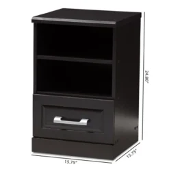 Odelia Modern And Contemporary Finished 1 Drawer Nightstand Dark Brown - Baxton Studio -DreamNest Store GUEST 8bafdac2 ce33 4d4f 9641 1b40b2b74f87