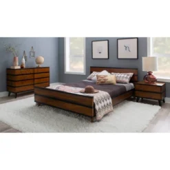 Mid-Century Modern 6 Drawer Dresser Walnut - Linon -DreamNest Store GUEST 8c09931c 1124 4695 a077 b5c73f288023