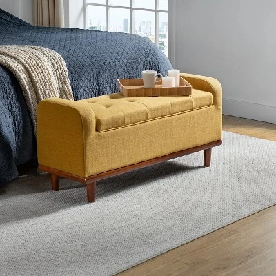 Edgaro Upholstered Storage Bench For Bedroom| ARTFUL LIVING DESIGN 11 Edgaro Upholstered Storage Bench For Bedroom| ARTFUL LIVING DESIGN - Image 11