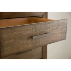 6pc Aurora Mid-Century Brown Bedroom Set With Upholstered Bed - Abbyson Living -DreamNest Store GUEST 8c1b71ac 8886 42a7 9e49 c7144f26908a