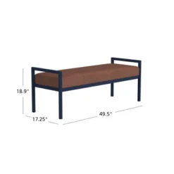 Modern Meta Bench Spice Velvet - HomePop -DreamNest Store GUEST 8c2daac5 2a39 4db5 863a 644399adca23