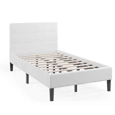 Costway Twin Upholstered Bed Frame Button Tufted Headboard Mattress Foundation 11 Costway Twin Upholstered Bed Frame Button Tufted Headboard Mattress Foundation - Image 11