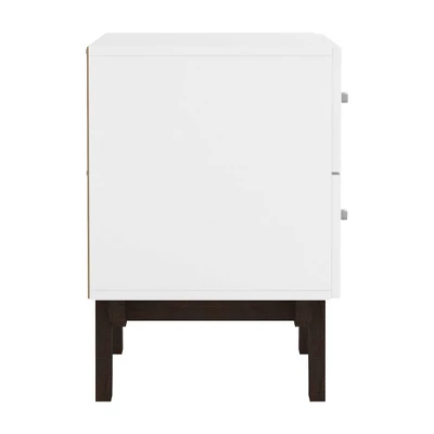 Kincaid Wood 2 Drawer Nightstand Matte White - Hillsdale Furniture 3 Kincaid Wood 2 Drawer Nightstand Matte White - Hillsdale Furniture - Image 3
