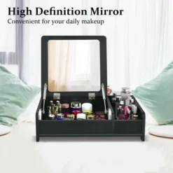 Costway 2-in-1 Vanity Dresser W/ Flip-Top Mirror Tabletop Storage Box Makeup Laptop Black 16 Costway 2-in-1 Vanity Dresser W/ Flip-Top Mirror Tabletop Storage Box Makeup Laptop Black -DreamNest Store GUEST 8d409c53 e153 49d8 bc47 3f9c26ec033b