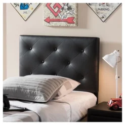 Twin Baltimore Modern And Contemporary Faux Leather Upholstered Headboard - Baxton Studio -DreamNest Store GUEST 8dec36b6 79c8 4556 bb03 409627d84b08