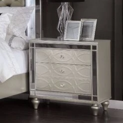 2pc La Mesa Nightstand And Dresser Set Silver - HOMES: Inside + Out -DreamNest Store GUEST 8e072cad cac6 4315 a471 2581c8534d0d
