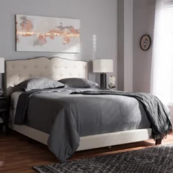 Vivienne Modern And Contemporary Fabric Upholstered Bed Light Beige - Baxton Studio 14 Vivienne Modern And Contemporary Fabric Upholstered Bed Light Beige - Baxton Studio -DreamNest Store GUEST 90edab91 e70e 422d 94e4 49c9d2d98d35