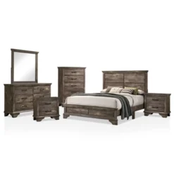 6pc Jacobia Rustic Bedroom Set Gray - HOMES: Inside + Out 19 6pc Jacobia Rustic Bedroom Set Gray - HOMES: Inside + Out -DreamNest Store GUEST 912090f8 1dbf 4cea b46c cf4f189eb2a5