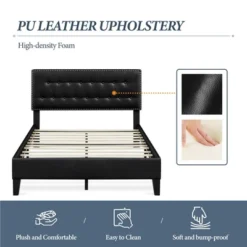 Yaheetech Upholstered Bed Frame With Button-Tufted Headboard 16 Yaheetech Upholstered Bed Frame With Button-Tufted Headboard -DreamNest Store GUEST 9162686b 1e67 4a29 9cff 9badd1ca54e7