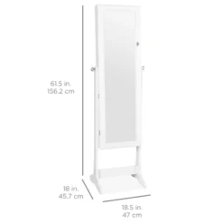 Best Choice Products 6-Tier Standing Mirror Lockable Storage Organizer Cabinet Armoire W/ LED Lights -DreamNest Store GUEST 91e810c5 01eb 484f 88ca 3304e8b492b9