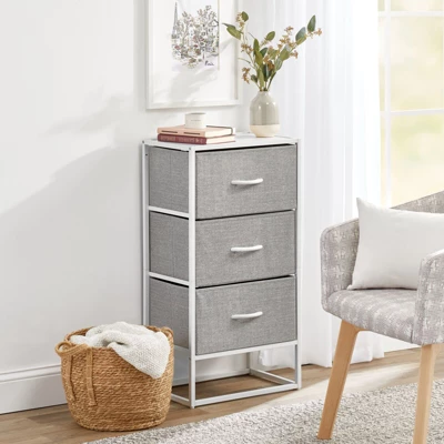 MDesign Vertical Dresser Storage Tower With 3 Drawers 2 MDesign Vertical Dresser Storage Tower With 3 Drawers - Image 2