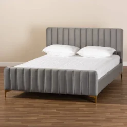 Nami Velvet Platform Bed - Baxton Studio 11 Nami Velvet Platform Bed - Baxton Studio -DreamNest Store GUEST 92849106 a15b 46ff b743 316325d0f0bc