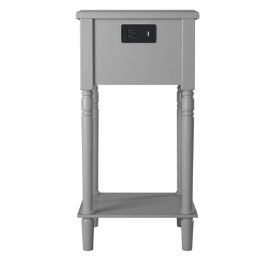 Nova Nightstand With USB Gray - Picket House Furnishings 2 Nova Nightstand With USB Gray - Picket House Furnishings - Image 2