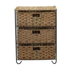 Household Essentials 3 Drawer Chest Rattan -DreamNest Store GUEST 9350c6fb 42d3 4dc3 8242 d9eaefe7385c
