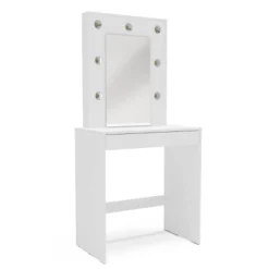 Emma Vanity Table With Lighted Mirror White - Polifurniture -DreamNest Store GUEST 938a8ccc dad1 46d6 8b9b a40f3ef7f3bf
