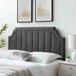 Full/Queen Alyona Channel Tufted Performance Velvet Headboard - Modway -DreamNest Store GUEST 9392609a a0b6 476e a4fc e41c1ab60d59