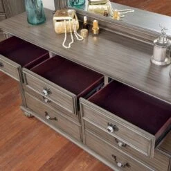 Pennings 9 Drawer Dresser With Mirror Gray - HOMES: Inside + Out -DreamNest Store GUEST 950e0e37 0d4d 4895 b831 2effc460a16f