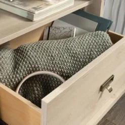 Trestle 1 Drawer Night Stand Chalked Chestnut - Sauder -DreamNest Store GUEST 9552236b 691c 4217 a06c 195975527d8b