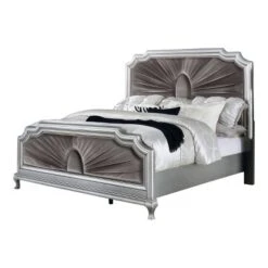 3pc Queen Bentlee Bedroom Set With 2 Nightstands Silver/Warm Gray - HOMES: Inside + Out -DreamNest Store GUEST 96354e5d 5e93 469e 88e5 0e2e1e5b77ab